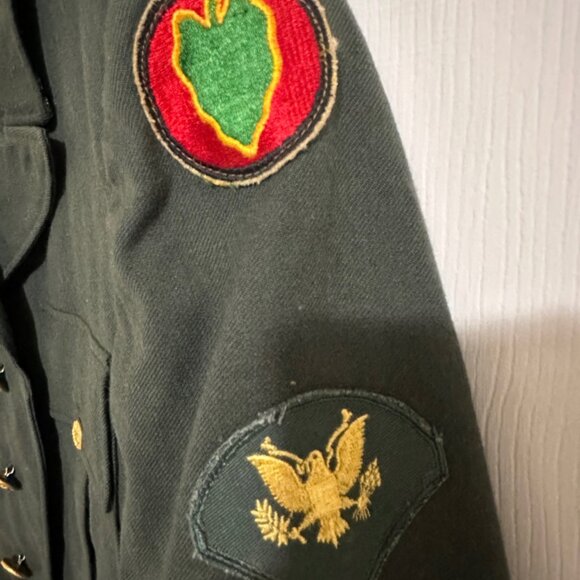 VINTAGE US ARMY M51 Dress JACKET PATCHED 1952 KOREAN WAR SIZE SMALL Size 35L - Picture 9 of 10